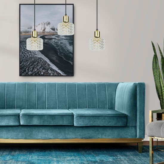 Κρεμαστό Φωτιστικό LUMI  3ΧG9 Μαύρο/Χρυσό