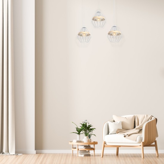 ΚΡΕΜΑΣΤΟ ΦΩΤΙΣΤΙΚΟ CLIFF WHITE 3XE27