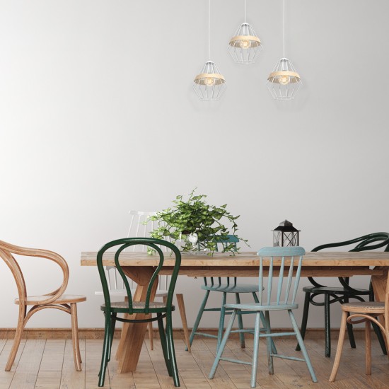 ΚΡΕΜΑΣΤΟ ΦΩΤΙΣΤΙΚΟ CLIFF WHITE 3XE27