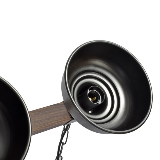 ΦΩΤΙΣΤΙΚΟ ΚΡΕΜΑΣΤΟ FARO ΜΑΥΡΟ/ΞΥΛΙΝΟ 3XE27 ΦΩΤΙΣΤΙΚΟ ΚΡΕΜΑΣΤΟ FARO ΜΑΥΡΟ/ΞΥΛΙΝΟ 3XE27