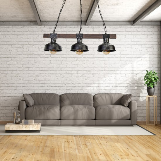 ΦΩΤΙΣΤΙΚΟ ΚΡΕΜΑΣΤΟ FARO ΜΑΥΡΟ/ΞΥΛΙΝΟ 3XE27 ΦΩΤΙΣΤΙΚΟ ΚΡΕΜΑΣΤΟ FARO ΜΑΥΡΟ/ΞΥΛΙΝΟ 3XE27