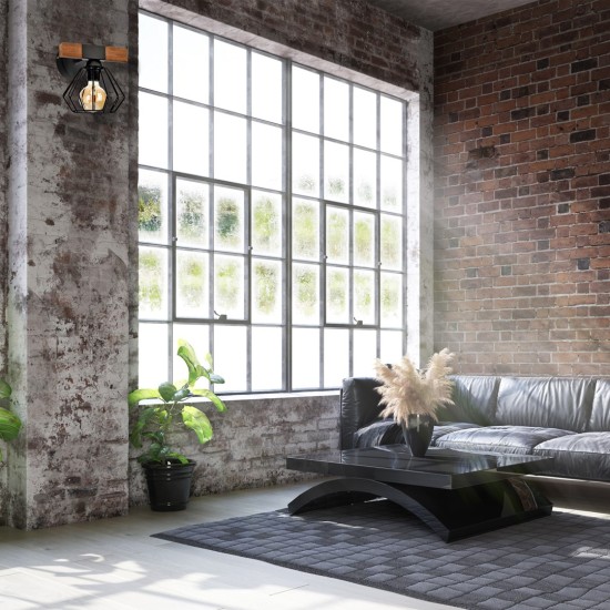 ΦΩΤΙΣΤΙΚΟ ΤΟΙΧΟΥ ULF ΜΑΥΡΟ/ΞΥΛΙΝΟ 1XE27 15W ΦΩΤΙΣΤΙΚΟ ΤΟΙΧΟΥ ULF ΜΑΥΡΟ/ΞΥΛΙΝΟ 1XE27 15W