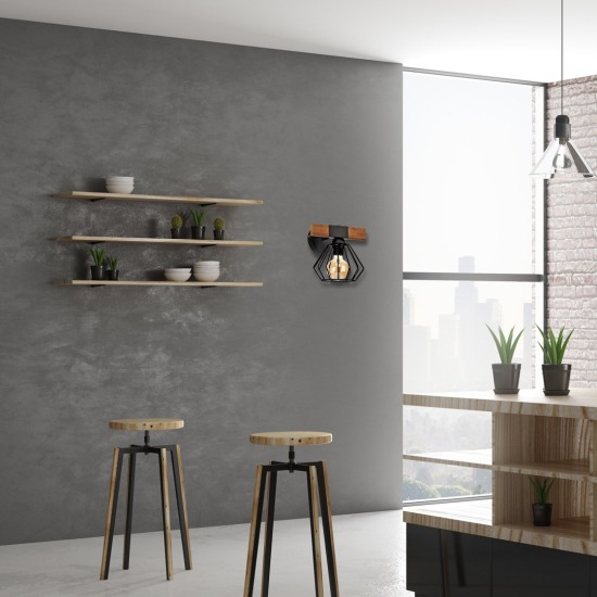 ΦΩΤΙΣΤΙΚΟ ΤΟΙΧΟΥ ULF ΜΑΥΡΟ/ΞΥΛΙΝΟ 1XE27 15W ΦΩΤΙΣΤΙΚΟ ΤΟΙΧΟΥ ULF ΜΑΥΡΟ/ΞΥΛΙΝΟ 1XE27 15W