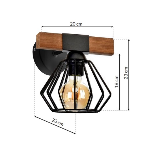 ΦΩΤΙΣΤΙΚΟ ΤΟΙΧΟΥ ULF ΜΑΥΡΟ/ΞΥΛΙΝΟ 1XE27 15W ΦΩΤΙΣΤΙΚΟ ΤΟΙΧΟΥ ULF ΜΑΥΡΟ/ΞΥΛΙΝΟ 1XE27 15W