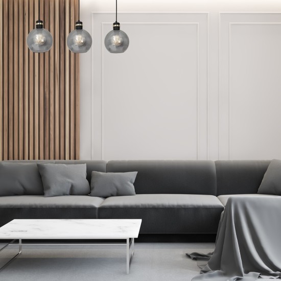 ΚΡΕΜΑΣΤΟ ΦΩΤΙΣΤΙΚΟ ΡΑΓΑ OMEGA ΜΑΥΡΟ/ΧΡΥΣΟ 3XE27