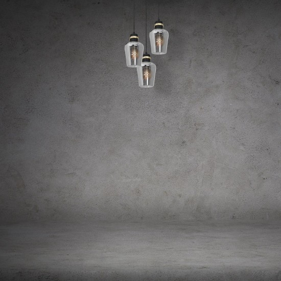 Κρεμαστό φωτιστικό RICHMOND BLACK / GOLD 3xE27 MLP6541