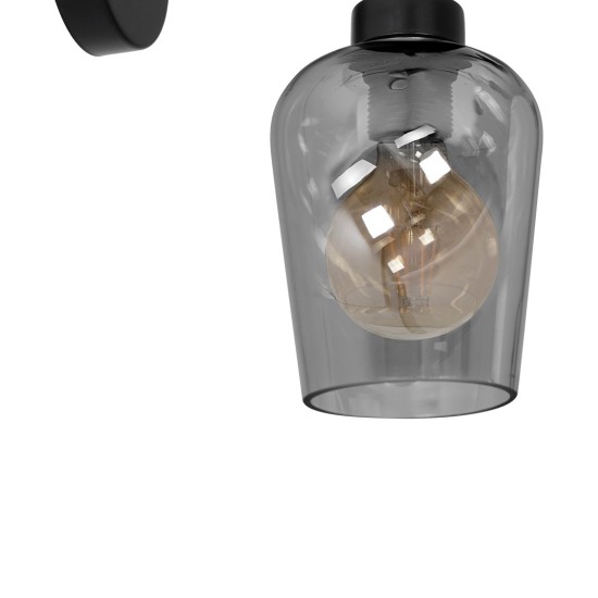 ΑΠΛΙΚΑ ΤΟΙΧΟΥ SMOKE SANTIAGO 1XE27 ΑΠΛΙΚΑ ΤΟΙΧΟΥ SMOKE SANTIAGO 1XE27