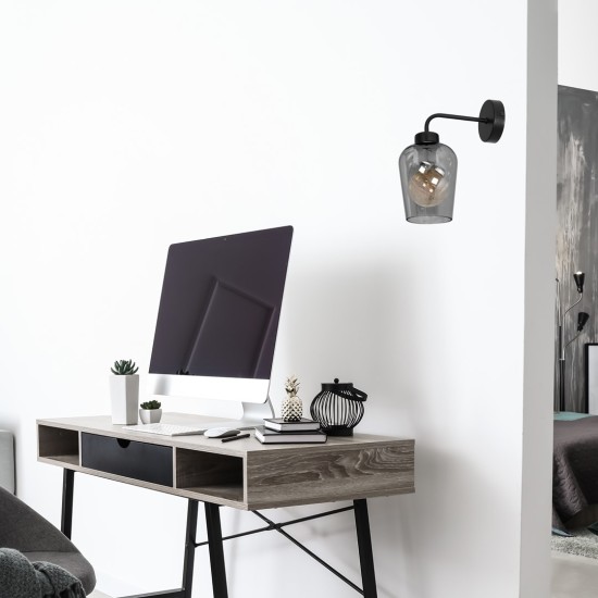 ΑΠΛΙΚΑ ΤΟΙΧΟΥ SMOKE SANTIAGO 1XE27 ΑΠΛΙΚΑ ΤΟΙΧΟΥ SMOKE SANTIAGO 1XE27