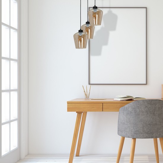 Κρεμαστό φωτιστικό SANTIAGO AMBER 3xE27 MLP6613