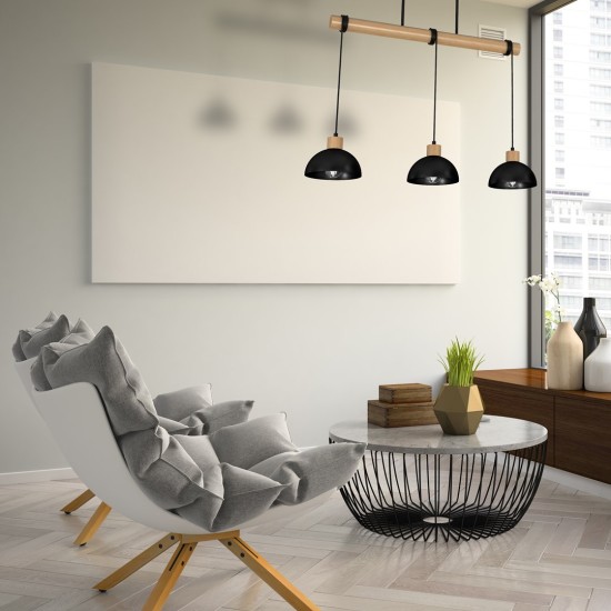 ΦΩΤΙΣΤΙΚΟ ΚΡΕΜΑΣΤΟ ERIK ΜΑΥΡΟ/ΞΥΛΙΝΟ 3XE27 ΦΩΤΙΣΤΙΚΟ ΚΡΕΜΑΣΤΟ ERIK ΜΑΥΡΟ/ΞΥΛΙΝΟ 3XE27