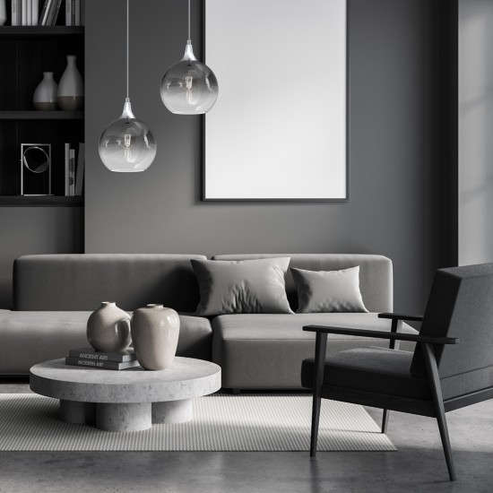 ΜΟΝΟΦΩΤΟ MONTE ΑΣΗΜΕΝΙΟ ΔΙΑΜΕΤΡΟΣ 200mm 1XE27