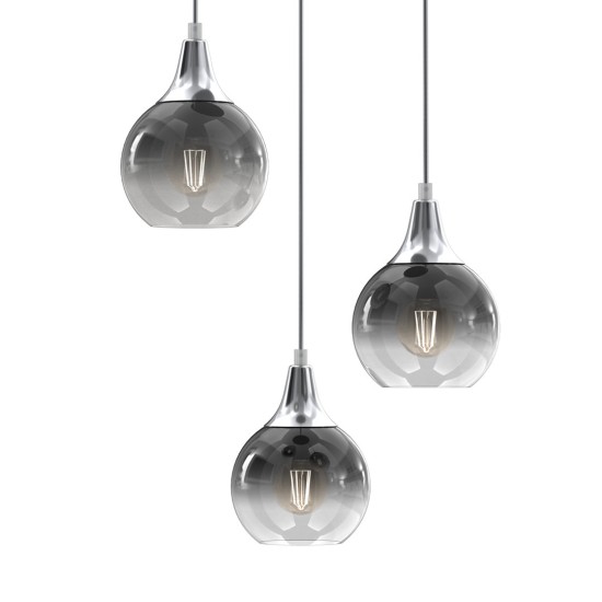 ΚΡΕΜΑΣΤΟ ΦΩΤΙΣΤΙΚΟ MONTE ΧΡΩΜΙΟ 3XE27 ΚΡΕΜΑΣΤΟ ΦΩΤΙΣΤΙΚΟ MONTE ΧΡΩΜΙΟ 3XE27