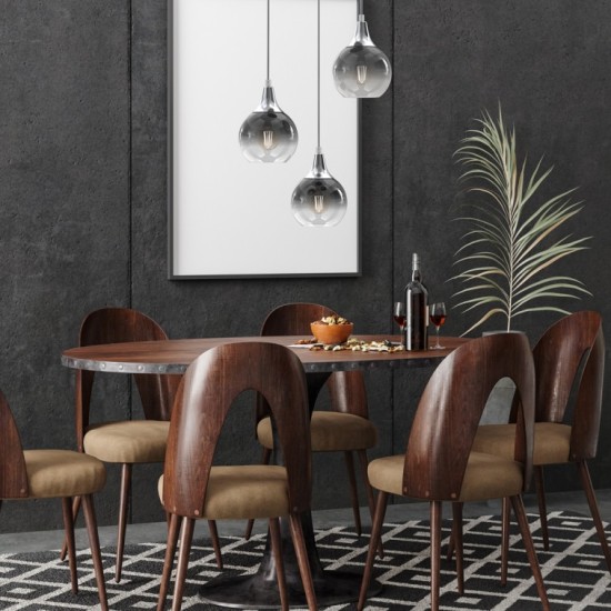 ΚΡΕΜΑΣΤΟ ΦΩΤΙΣΤΙΚΟ MONTE ΧΡΩΜΙΟ 3XE27 ΚΡΕΜΑΣΤΟ ΦΩΤΙΣΤΙΚΟ MONTE ΧΡΩΜΙΟ 3XE27