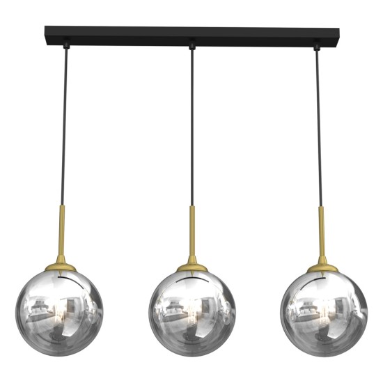 ΚΡΕΜΑΣΤΟ ΦΩΤΙΣΤΙΚΟ ΡΑΓΑ SMOKE ΜΑΥΡΟ REFLEX 3XE14 