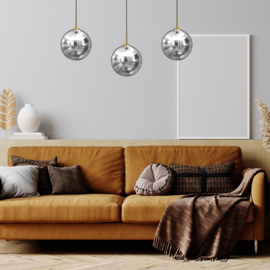 ΚΡΕΜΑΣΤΟ ΦΩΤΙΣΤΙΚΟ ΡΑΓΑ SMOKE ΜΑΥΡΟ REFLEX 3XE14 