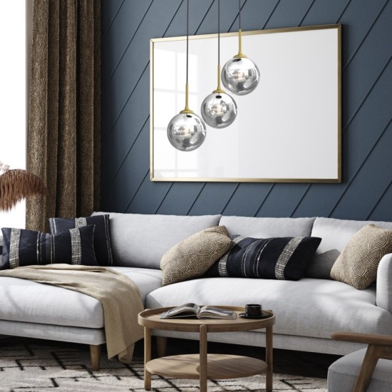 ΚΡΕΜΑΣΤΟ ΦΩΤΙΣΤΙΚΟ SMOKE ΜΑΥΡΟ/ΧΡΥΣΟ REFLEX 3XE14