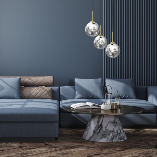 ΚΡΕΜΑΣΤΟ ΦΩΤΙΣΤΙΚΟ SMOKE ΜΑΥΡΟ/ΧΡΥΣΟ REFLEX 3XE14