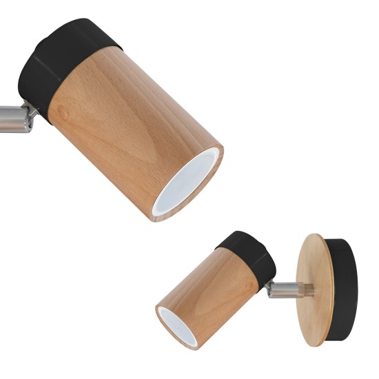 ΣΠΟΤ GU10 BARON ΜΑΥΡΟ/ΞΥΛΙΝΟ ΣΠΟΤ GU10 BARON ΜΑΥΡΟ/ΞΥΛΙΝΟ