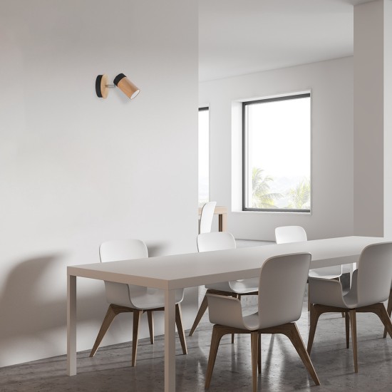 ΣΠΟΤ GU10 BARON ΜΑΥΡΟ/ΞΥΛΙΝΟ ΣΠΟΤ GU10 BARON ΜΑΥΡΟ/ΞΥΛΙΝΟ